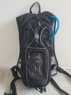 FUL 2.0L Black Multisport Cargo Hydration Pack w/ Bladder Hiking Cycling Travel
